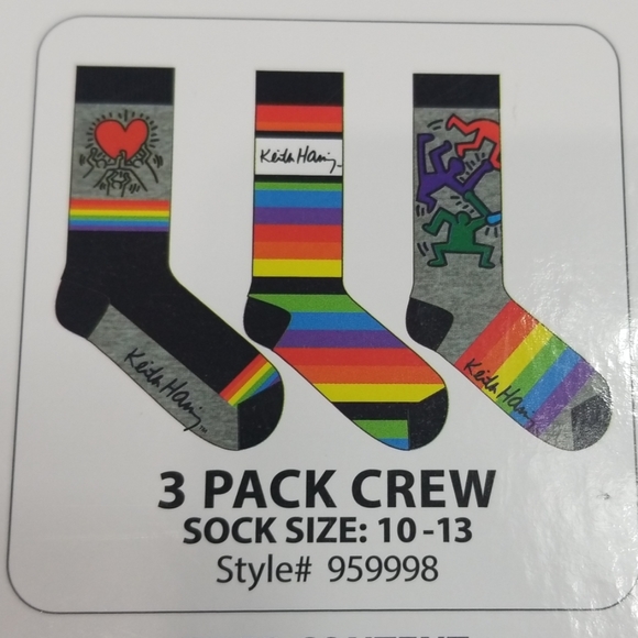 Keith Haring 3 Pack Crew Socks - Picture 3 of 6